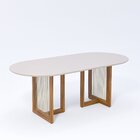 Mesa Régia 70,26cm X 218cm X 79cm Tampo Em Mdf Madeira/off Wh