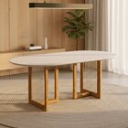 Mesa Régia 70,26cm X 218cm X 79cm Tampo Em Mdf Madeira/off Wh