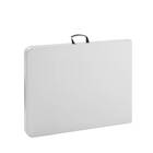 Mesa Resina Dobravel 180cm Branco e Cinza Naterial