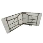 Mesa Resina Dobravel 180cm Branco e Cinza Naterial