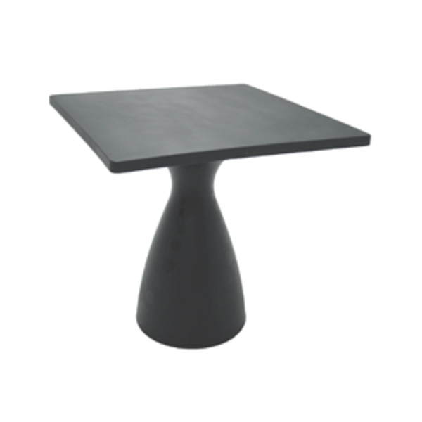 Mesa Resina Quadrada Flut 50,0x50,0 Cinza