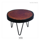 Mesa Resinada De Centro/ Cabeceira Dublin - Madeira Maciça E