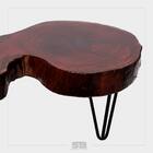 Mesa Resinada De Centro Croácia - Madeira Maciça E Pés De Fer