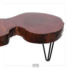 Mesa Resinada De Centro Croácia - Madeira Maciça E Pés De Fer