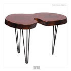 Mesa Resinada De Jantar Sérvia - Madeira Maciça E Pés De Ferr