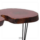 Mesa Resinada De Jantar Sérvia - Madeira Maciça E Pés De Ferr