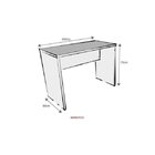 Mesa Reta Corp Móveis 160cm Bramov Branca E Geneve Branca/gen