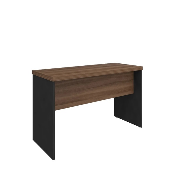 Mesa Reta Pé Painel Cor Nature/preto 1,70×0,70×0,73m S/ Gavet