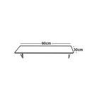 Mesa Reta Suspensa Dobravel 90x30cm Branco