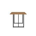 Mesa Retangular 120x80cm Mila Preto/canela Rústico