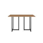 Mesa Retangular 120x80cm Mila Preto/canela Rústico