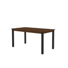 Mesa Retangular 160x78cm Tampo Em Mdf Monaco Preto / Freijó