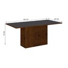 Mesa Retangular 6 Lugares Doha Brauna