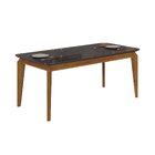 Mesa Retangular 6 Lugares Tampo Em Mdf Brenda Freijo/chumbo