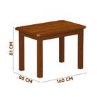 Mesa Retangular Com 6 Cadeiras Estofadas Madeira Maciça 160cm