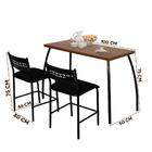 Mesa Retangular Com Duas Cadeiras Assento Preto Lavena Shop Jm