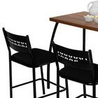 Mesa Retangular Com Duas Cadeiras Assento Preto Lavena Shop Jm