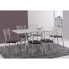 Mesa Retangular Com Tampo De Vidro 4025  Cromado