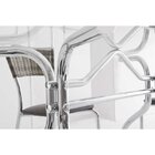 Mesa Retangular Com Tampo De Vidro 4025  Cromado