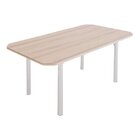 Mesa Retangular Com Tampo Em Mdp 4102  Cromado