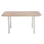 Mesa Retangular Com Tampo Em Mdp 4102  Cromado