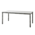 Mesa Retangular Davos Aluminío 75x89x179cm Cinza Naterial