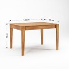 Mesa Retangular De 1,20m Madeira Maciça Tampo Laminado Tarsil