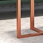 Mesa Retangular De Centro Atlanta Com Pés De Cobre - Preto -