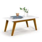 Mesa Retangular De Centro Prism Linha Prism Branco Acetinado