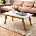 Mesa Retangular De Centro Prism Linha Prism Branco Acetinado