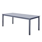 Mesa Retangular Dora Alumínio 75x88.9x206cm Cinza