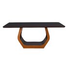 Mesa Retangular Em Madeira Maciça E Verniz Cristal Authentic