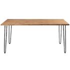 Mesa Retangular Hairpin - 80 X 160 Cm - Tampo De Madeira Escu