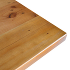 Mesa Retangular Leo Madeira Maciça C/ Pés Preto 1,20m