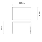 Mesa Retangular London Amêndoa 120cm Tramontina