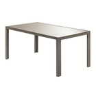 Mesa Retangular Lyra Aluminío 75x90x160cm Marrom Naterial