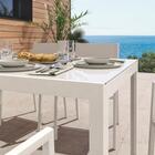 Mesa Retangular Lyra II Alumínio 74x90x160cm Branco Naterial