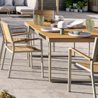 Mesa Retangular Menorca Madeira e Alumínio  74x100x180cm Naterial