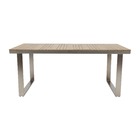 Mesa Retangular Menorca Madeira e Alumínio  74x100x180cm Naterial