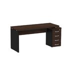 Mesa Retangular Para Escritório Com 4 Gavetas Pe40 Escarlate/