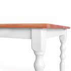 Mesa Retangular Pés Torneados Madeira Maciça 6 Lugares Gardên