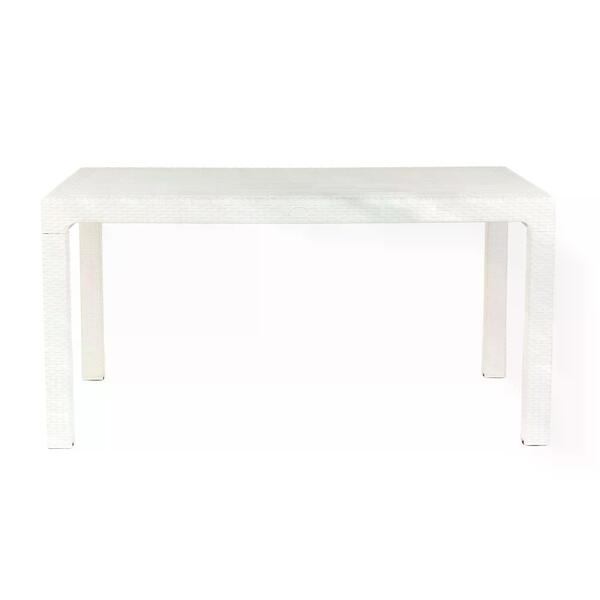 Mesa Retangular Rattan Niza Branca