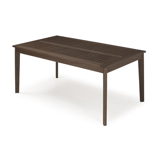 Mesa Retangular Ripada Para Áreas Externas Em Madeira Eucalip