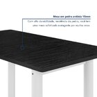 Mesa Retangular Tampo 140cm X 75cm Base Tubo 3" Branco