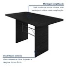 Mesa Retangular Tampo 140x75cm Base Ardósia Indiano Ardósia I