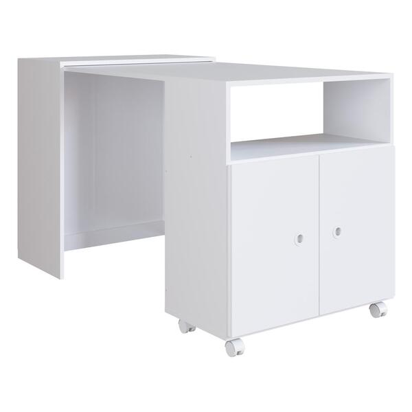 Mesa Retrátil/balcão 2 Portas E Rodízios Multimóveis Cr20098