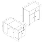 Mesa Retrátil/balcão 2 Portas E Rodízios Multimóveis Cr20098