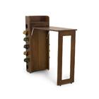 Mesa Retrátil Com Adega Para Cozinhas - Imbuia