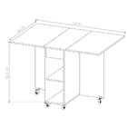 Mesa Retrátil Com Banquetas Castanho