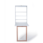 Mesa Retrátil De Parede Com Organizador Madeira E Mdf Branco/